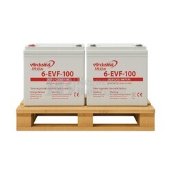 Pack 2 Bateras VT MOTIVE 6-EVF100 | para Fregadora 12V 100 Amperios